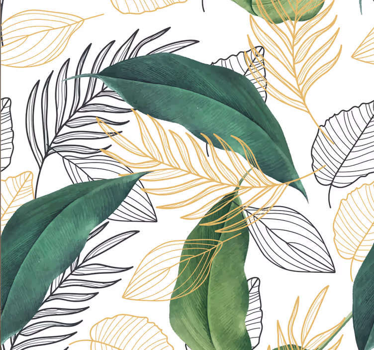 Tropical green foliage tapeta narave - TenStickers