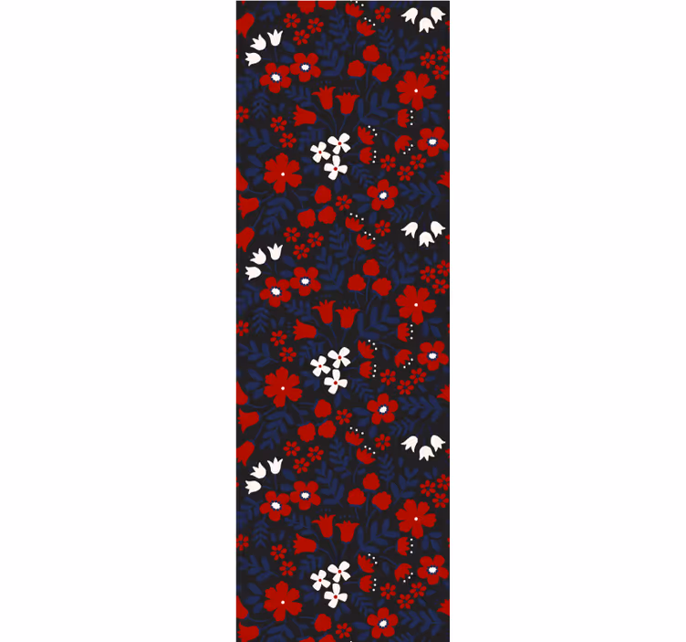 živahno cvetlično cvetenje tapeta z motivom vrtnice - TenStickers