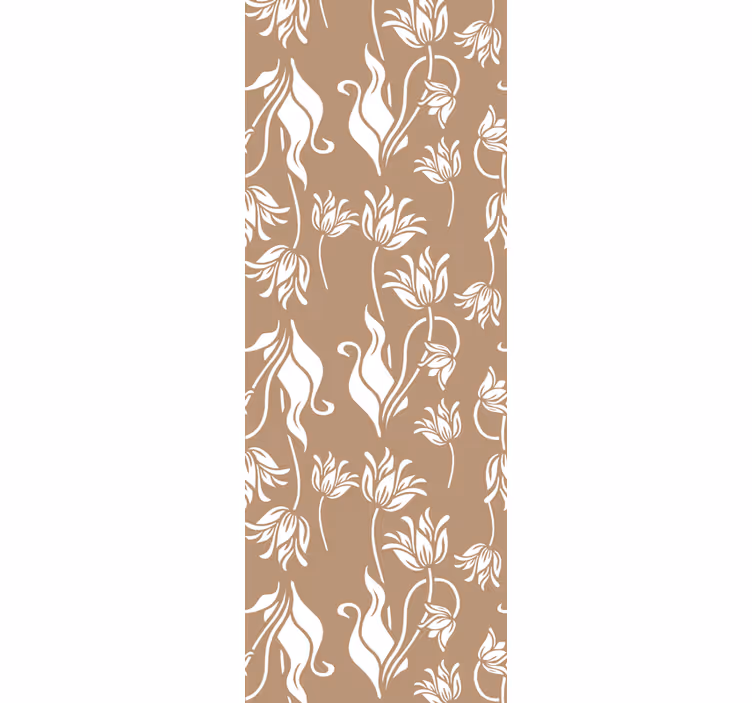 Eleganten bež zaslon cvetlični ornamentalni zidni papir - TenStickers