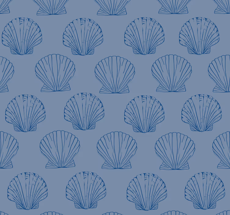 Sea shells repetitions ribji tapeti - TenStickers