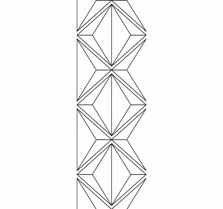 Stilizirane diamantne oblike geometrijski zidni papir - TenStickers