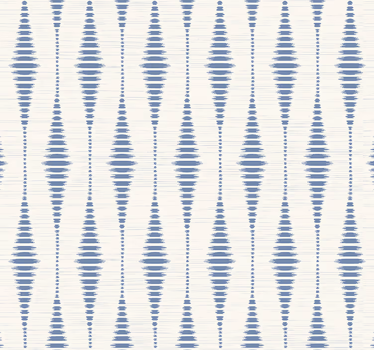 rabaul ikat modra in bež geometrijski ozadje - TenStickers