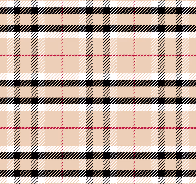 burberry tartan tapeta za glavno spalnico - TenStickers