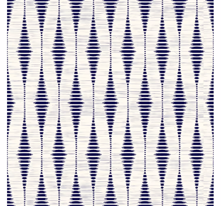 Temno modra rabaul ikat geometrijski ozadje - TenStickers