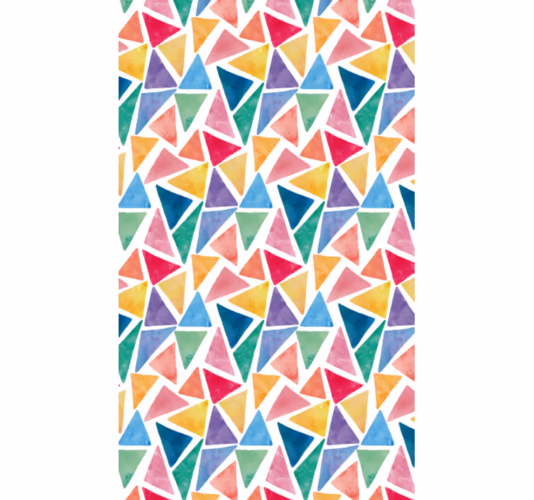 Cheerful colourful triangles geometrijski zidni papir - TenStickers