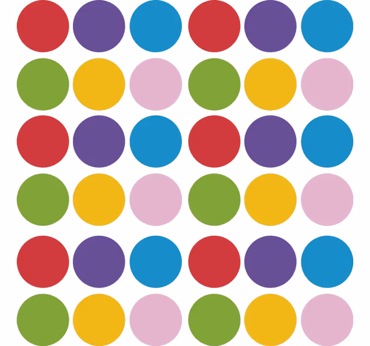 Simple coloured circles geometrijski tapetni papir - TenStickers