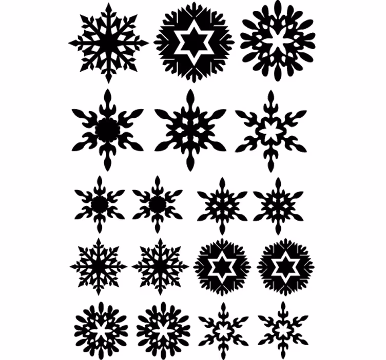 Black snowflakes božično ozadje za tapete - TenStickers