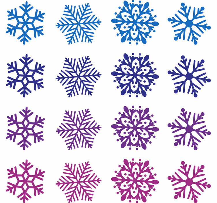 Purple and blue snowflakes božično ozadje za tapete - TenStickers
