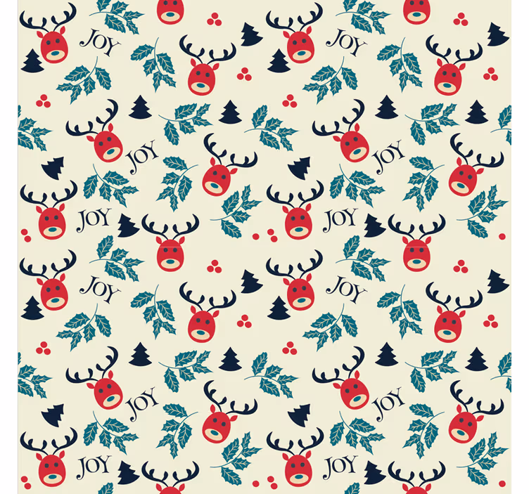 Joy and reindeer božično ozadje za tapete - TenStickers