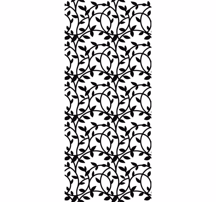 Black and white branches tapeta za dnevno sobo - TenStickers