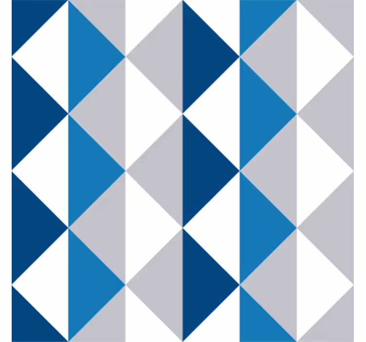 Classic blue pattern trikotniški tapeti - TenStickers