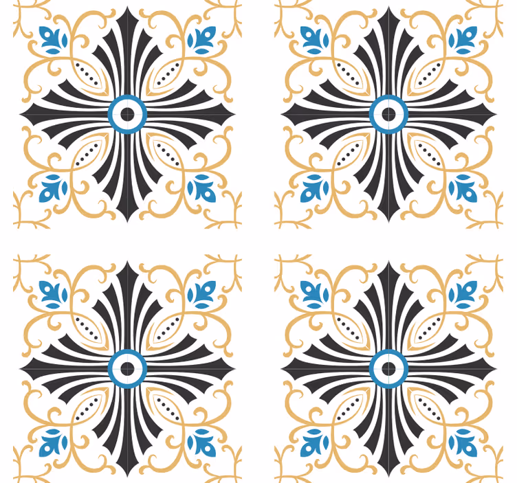 Tapete z ornamentnimi motivi v vintage križnem spiralu - TenStickers