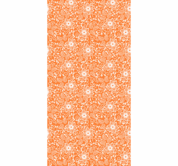 Paisley orange pattern tapeta z motivom vrtnice - TenStickers