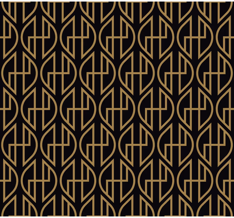 Black and gold lines tapeta za dnevno sobo - TenStickers