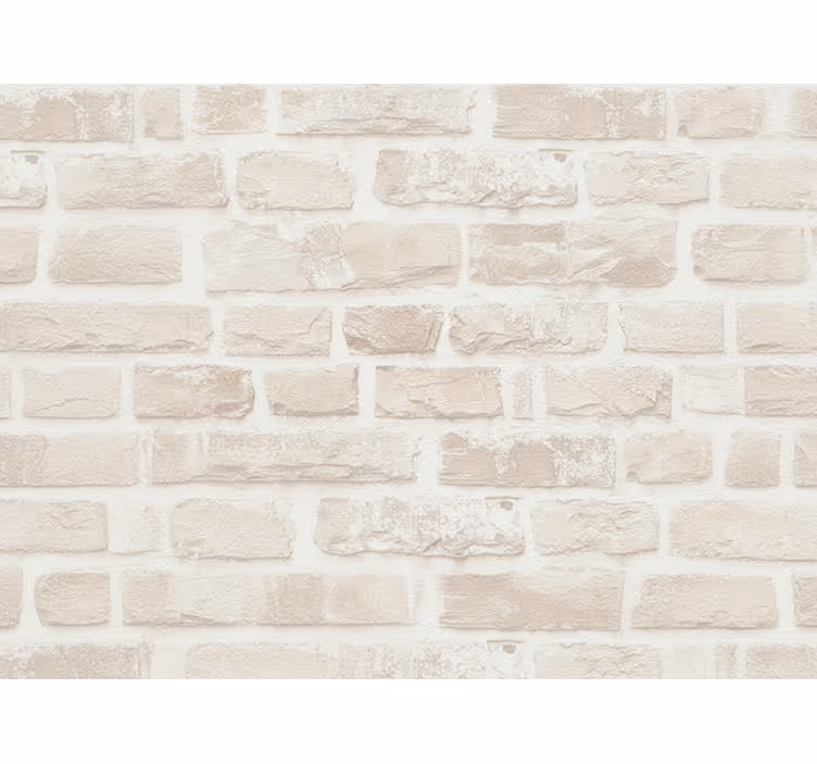 Tapeta za dnevno sobo v imitaciji belega opeka - TenStickers