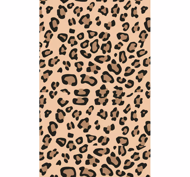 Tapeta za dnevno sobo v modernem leopardjem vzorcu - TenStickers