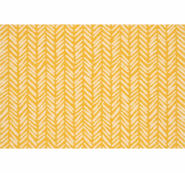 Tapeta za dnevno sobo rumeni chevron ribja kost - TenStickers