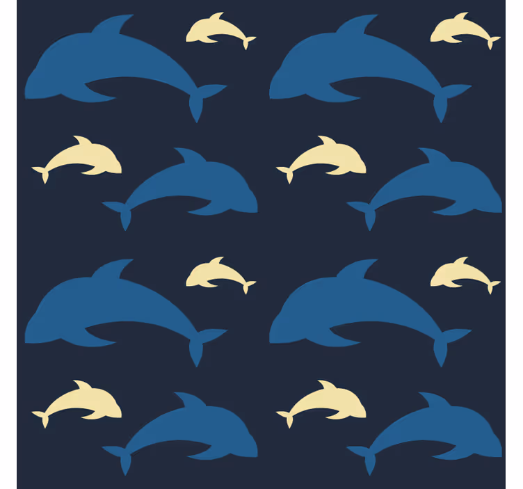 Tapete za spalnice 3 delfini v morju - TenStickers