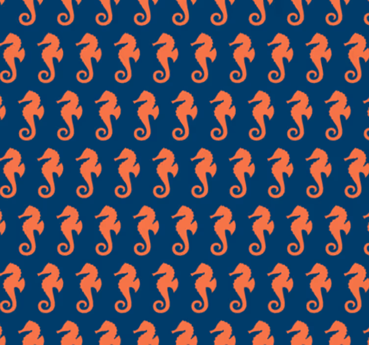 Tapete za spalnice vzorec s pomorsko konjičko - TenStickers