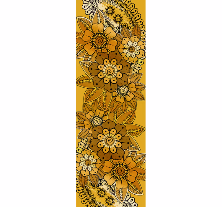 Pailey indian style cvetlični ornamentalni zidni papir - TenStickers