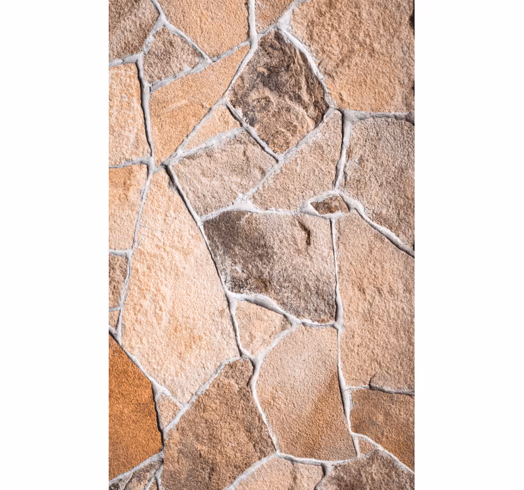 Light brown irregular stone bricks tapete z motivi - TenStickers