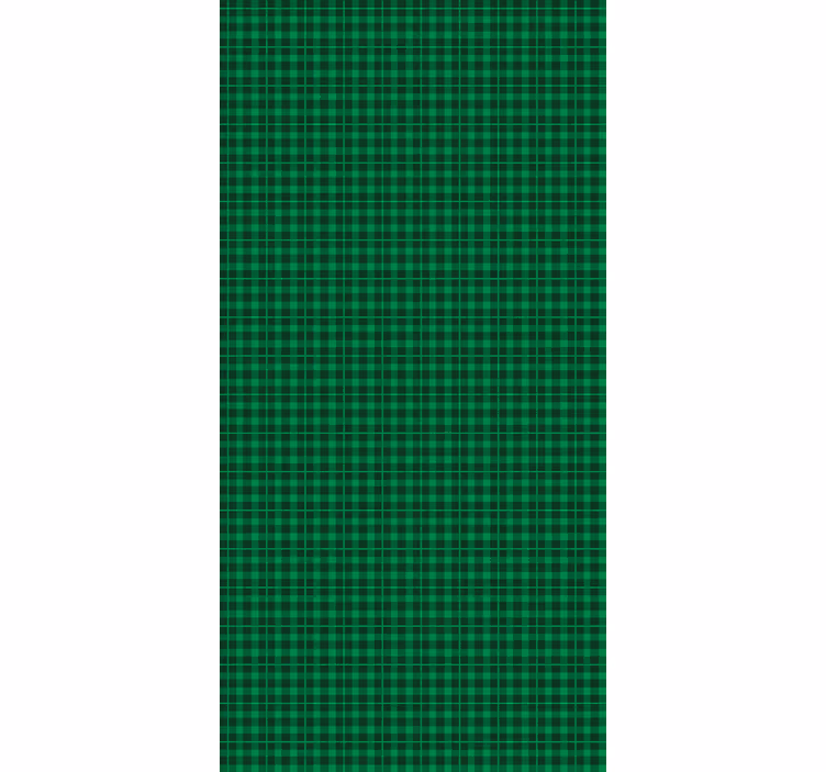 Green gingham pattern tapete z ornamentnimi motivi - TenStickers