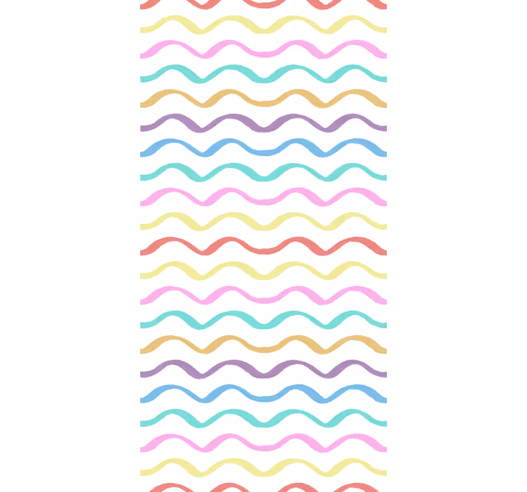 Rainbow wave pattern with fantastic style tapete - TenStickers