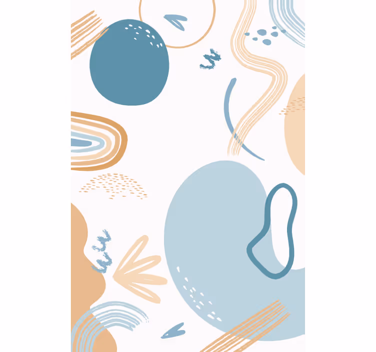 Abstract wave patterns tapeta za dnevno sobo - TenStickers