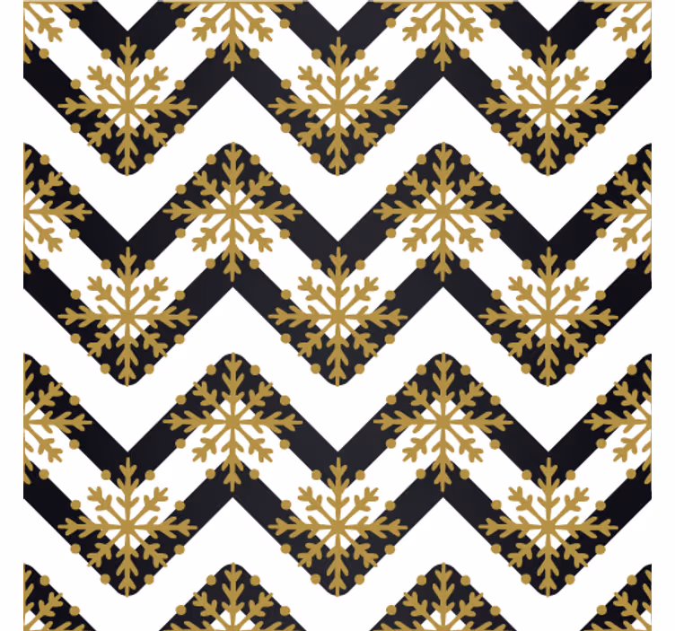 Chevron floral pattern tapete z ornamentnimi motivi - TenStickers