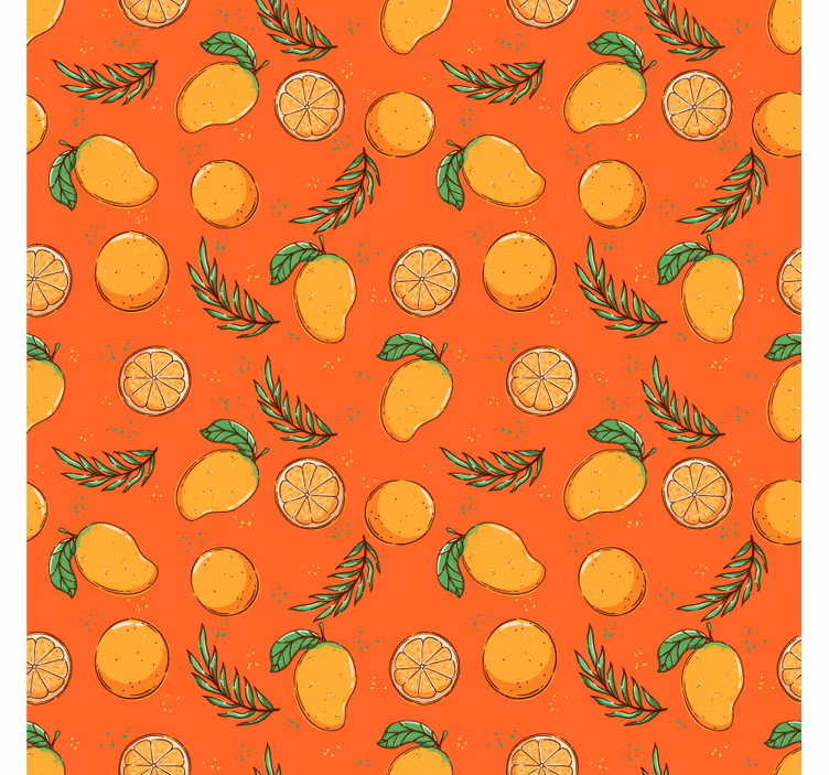 Citrus patterned cover tapete z ornamentnimi motivi - TenStickers