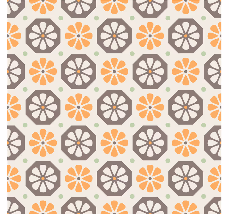 Floral pattern highlights tapete z ornamentnimi motivi - TenStickers