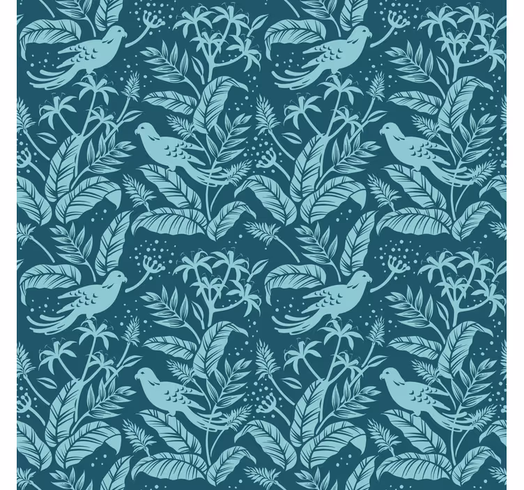 Botanical bird patterns tapete z ornamentnimi motivi - TenStickers
