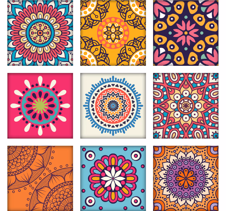 Colorful mosaic patterns tapete z ornamentnimi motivi - TenStickers