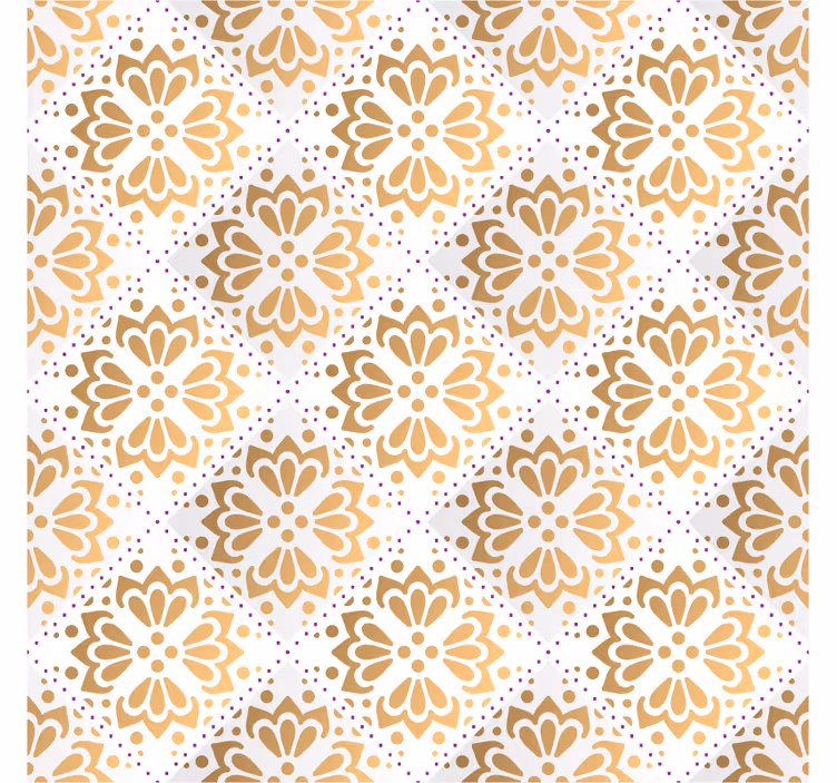 Golden mandala pattern tapeta za dnevno sobo - TenStickers