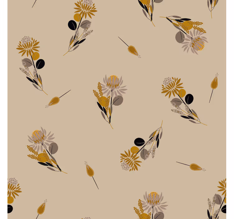 Vintage flowers tapeta z vzorci in teksturami - TenStickers