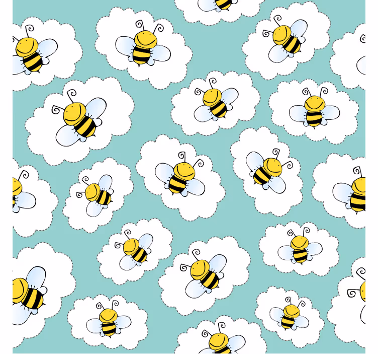 Clouds and bees tapete za otroške sobe - TenStickers