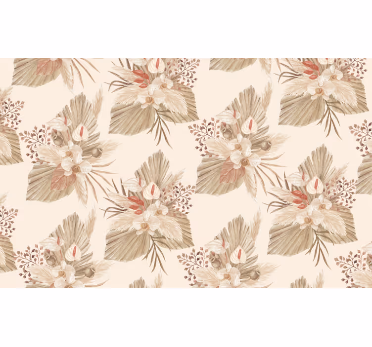 Dried flower with pampas grass tapeta za dnevno sobo - TenStickers
