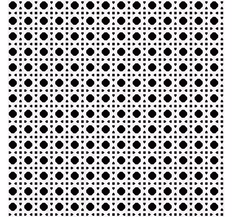 Black and white cannage tapeta z vzorci in teksturami - TenStickers