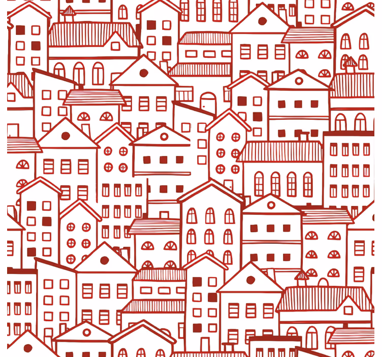 Modern city comic-book effect tapeta z vzorci in teksturami - TenStickers
