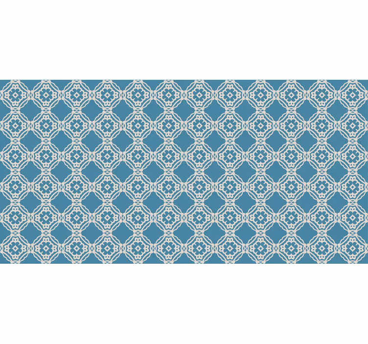 Antique vintage blue and white pattern tapeta - TenStickers