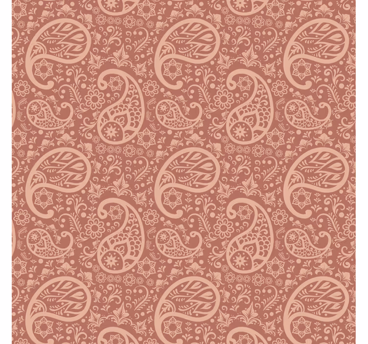 Warm paisley pattern cvetlični ornamentalni zidni papir - TenStickers