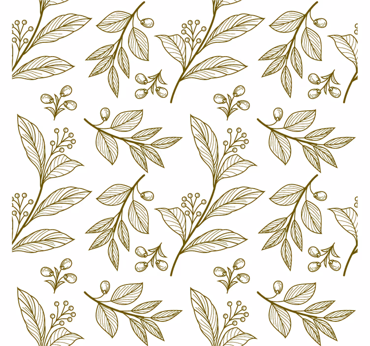 Elegant leaf emblem tapete za spalnice - TenStickers