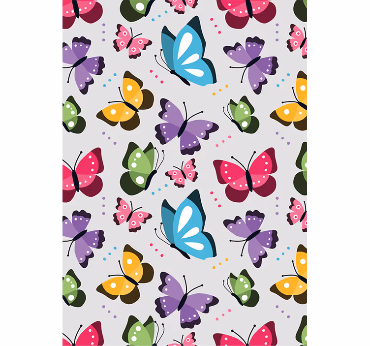Colorful flying butterflies tapeta z živalmi - TenStickers