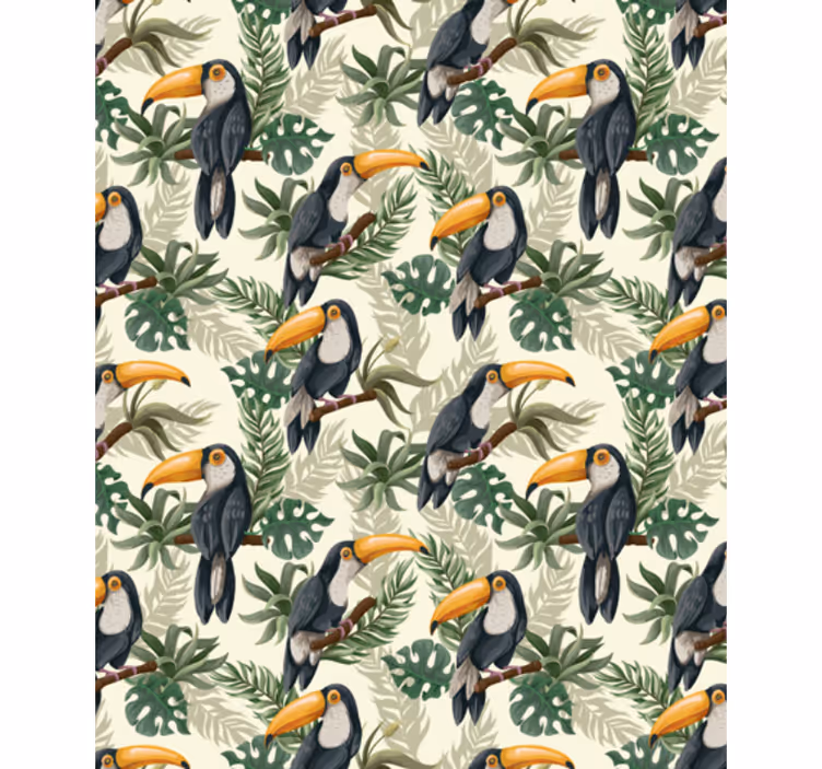Jungle toucans tapeta z živalmi - TenStickers