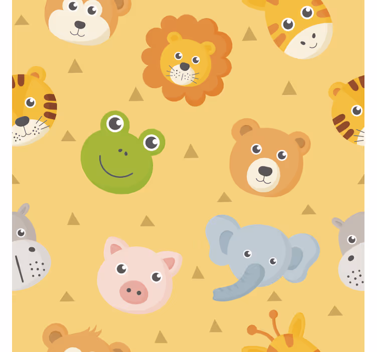 Tapeta z živalmi barvit prostor za igro - TenStickers