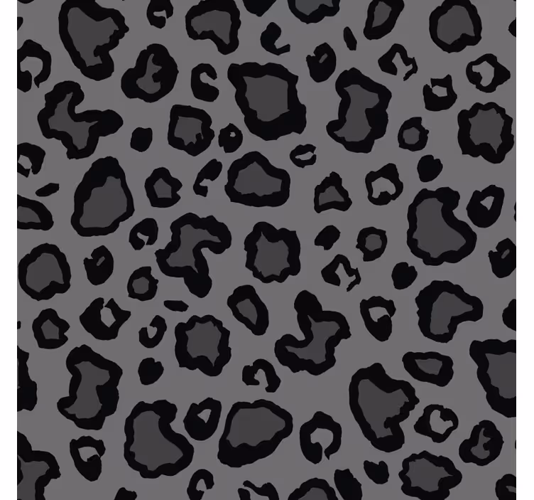 Tapeta z živalmi v temno sivi in črni leopardji vzorcu - TenStickers