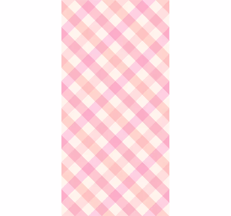 Pink checked pattern tapeta z vzorci in teksturami - TenStickers