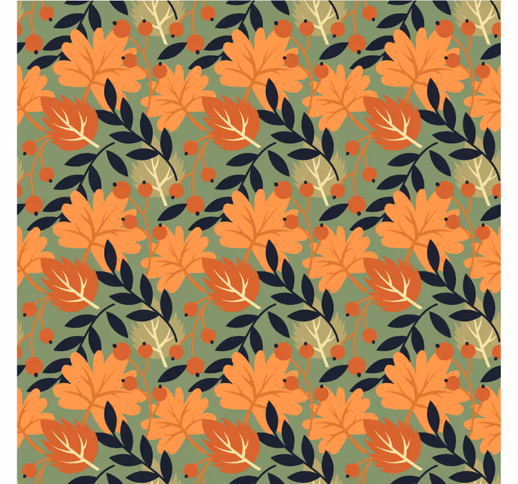 Big automnal leaves design tapeta z vzorci in teksturami - TenStickers