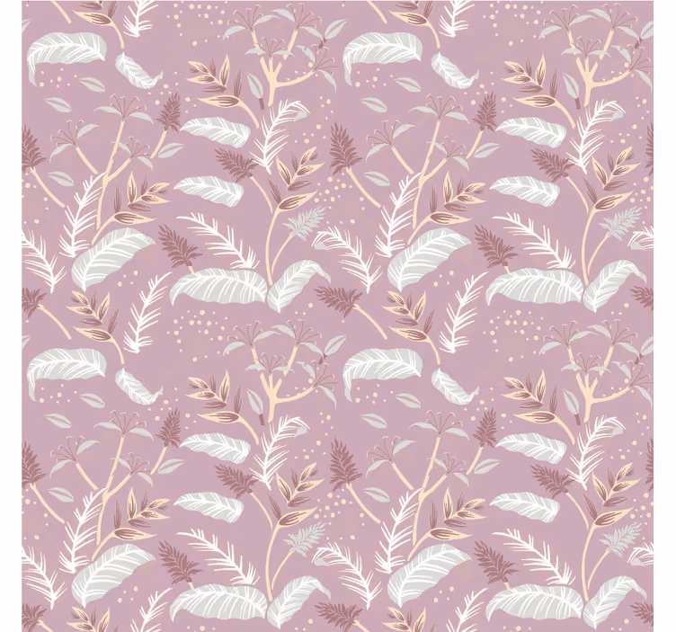 Botanical leaf pattern tapete za spalnice - TenStickers