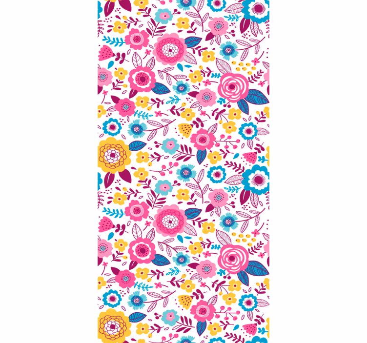 Vibrant botanical motivation tapete za spalnice - TenStickers